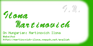 ilona martinovich business card